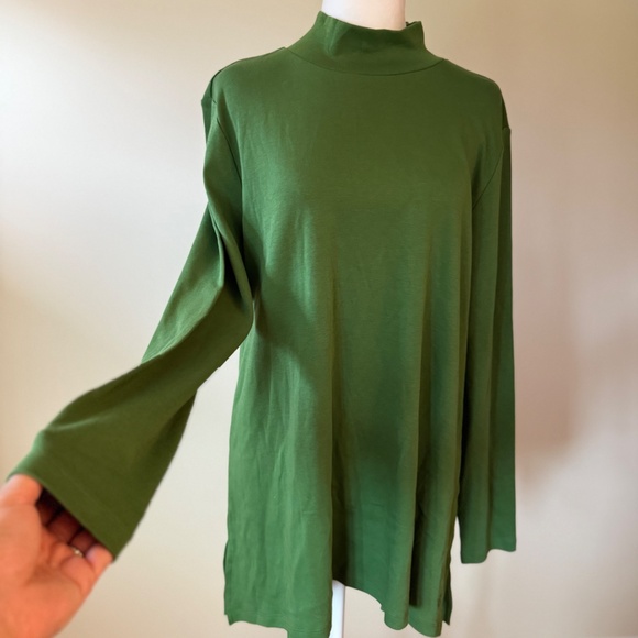 Issac Mizrahi Live! Regular Essentials Mock Neck Swing Long Sleeve Tunic - Picture 2 of 10